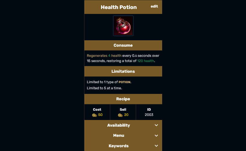 Health Potions