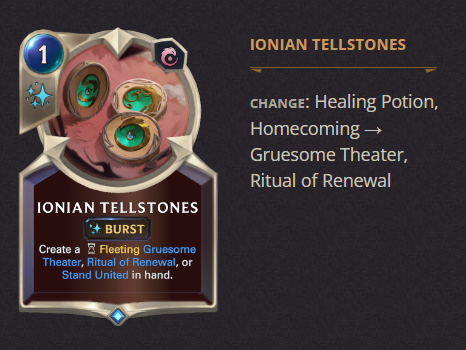 Ionian Tellstones LoR Patch 3.19.0