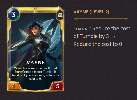 Vayne Level 2 LoR Patch 3.19.0