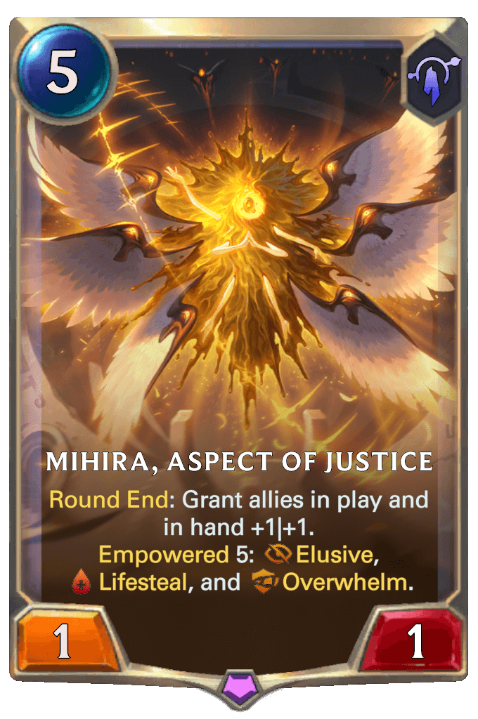 Mihira, Aspect of Justice lor card
