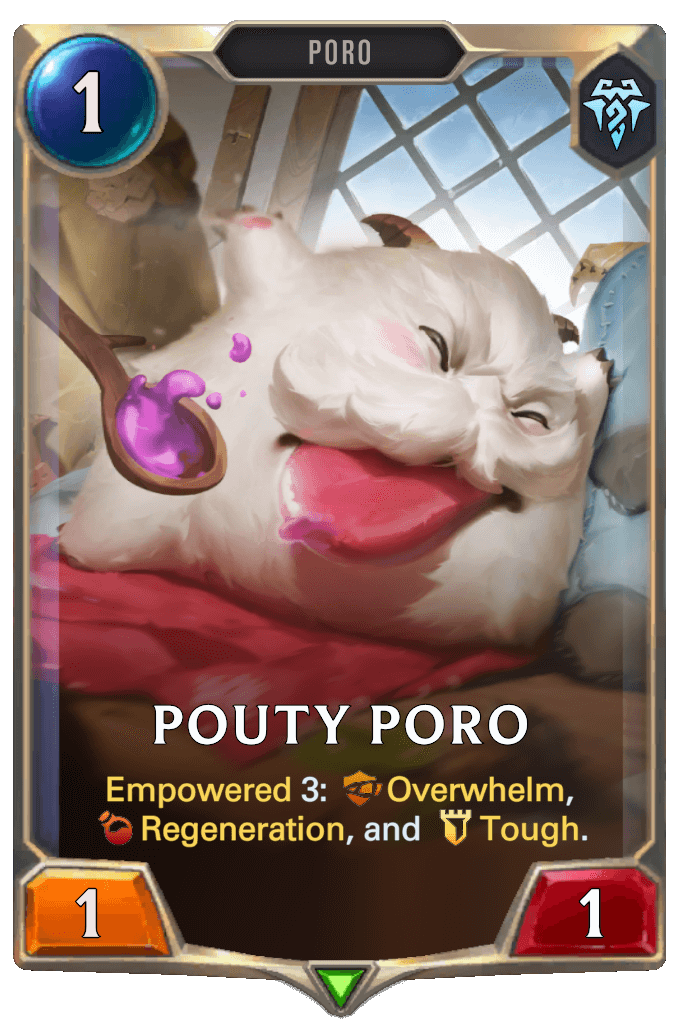 Pouty Poro lor card