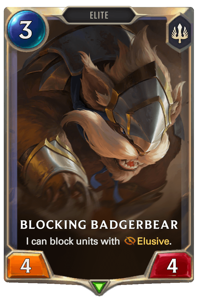 blocking badgerbar lor card