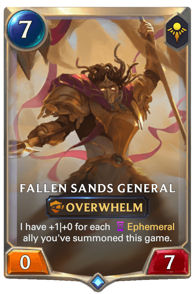 fallen sands general lor card