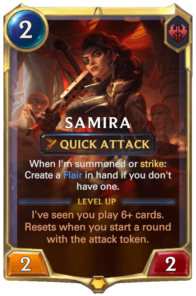 samira level 1 lor card