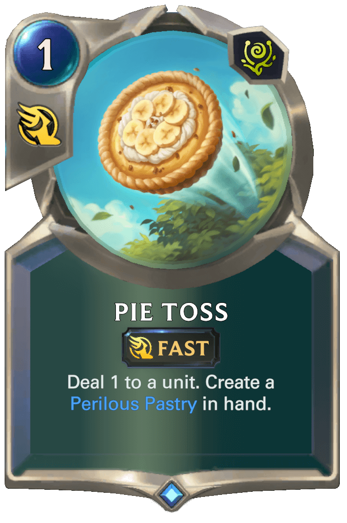 pie toss lor card