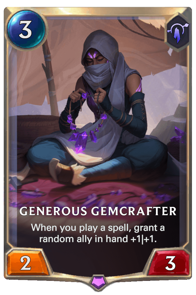 generous gemcrafter lor card