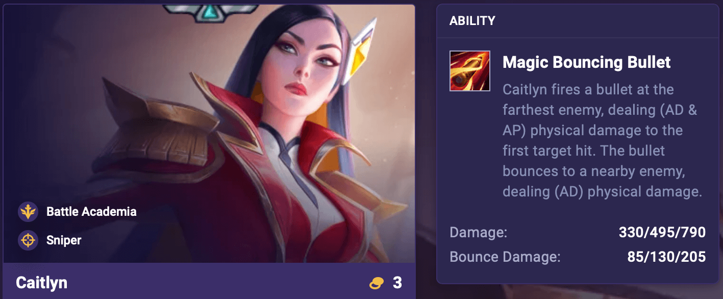 TFT Set 15 Positioning Caitlyn