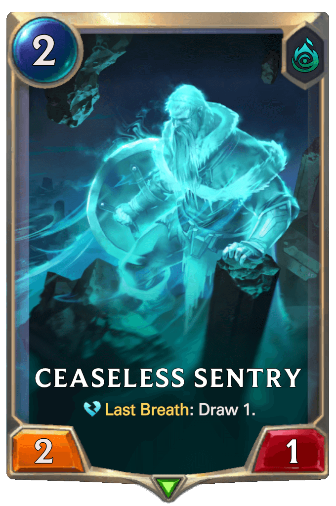 ceaseless sentry lor card