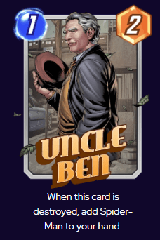 Marvel Snap introduces a card where you have to kill Uncle Ben