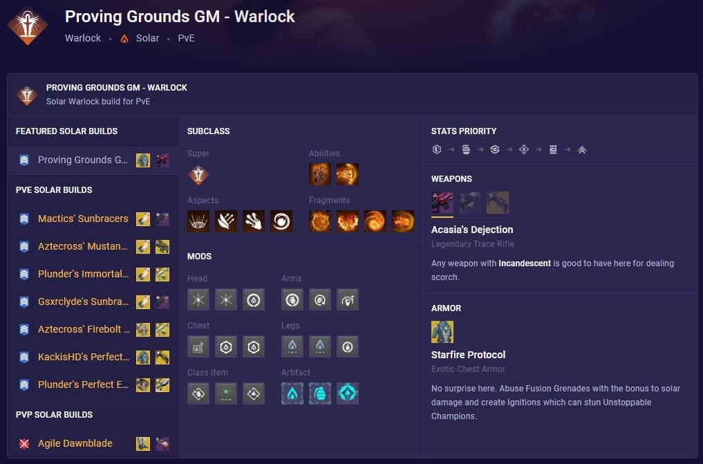 proving grounds gm warlock build destiny 2