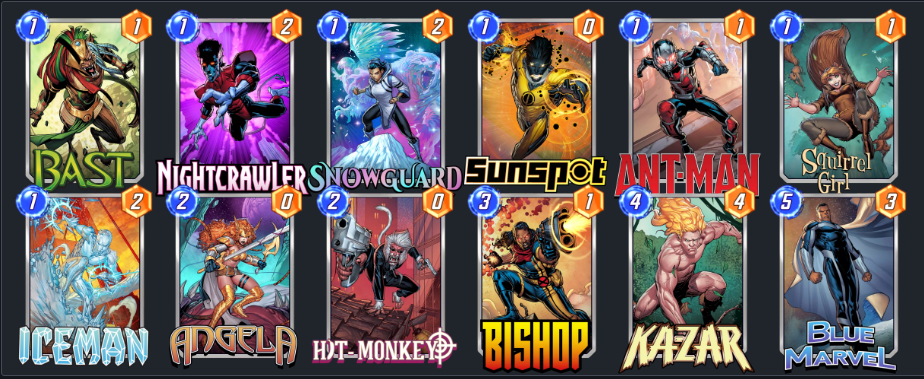 Marvel Snap Zoo Snowguard Deck