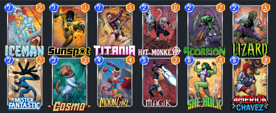 Marvel Snap Moon Girl Hit-Monkey Deck