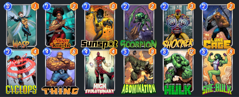 Marvel Snap High Evolutionary Deck