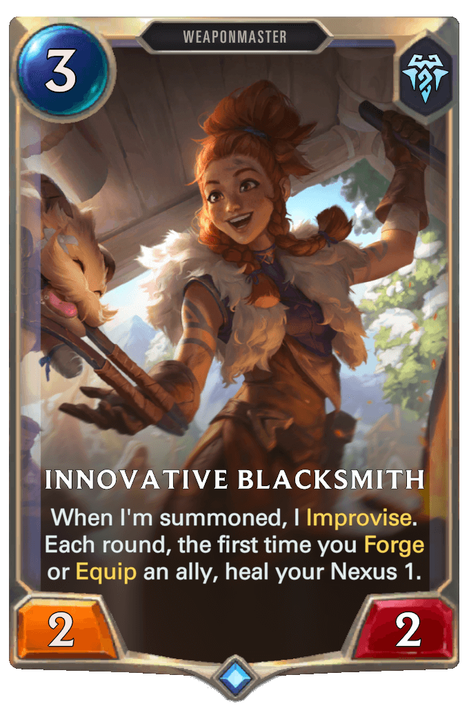 innovative blacksmith lor card