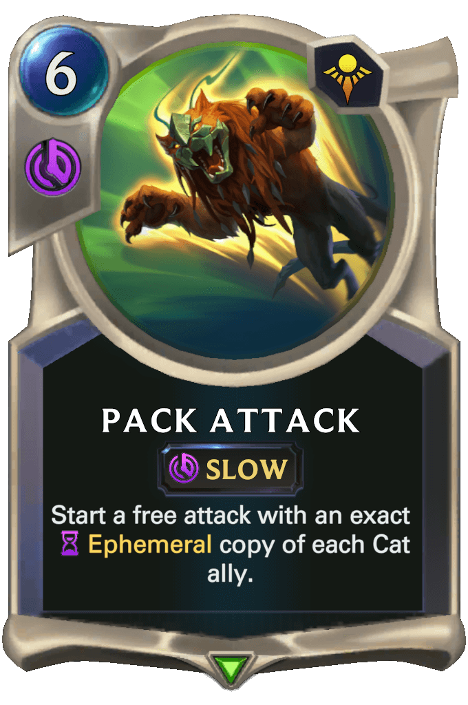 pack attack lor card