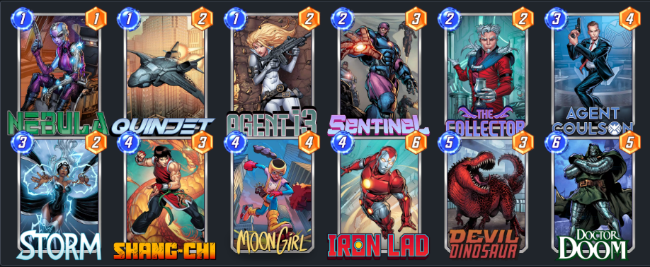 Marvel Snap Dino Iron Lad Deck