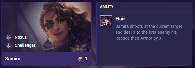 Samira - TFT Set 10 Champion Guide - TFT Stats, Leaderboards, League of  Legends Teamfight Tactics 