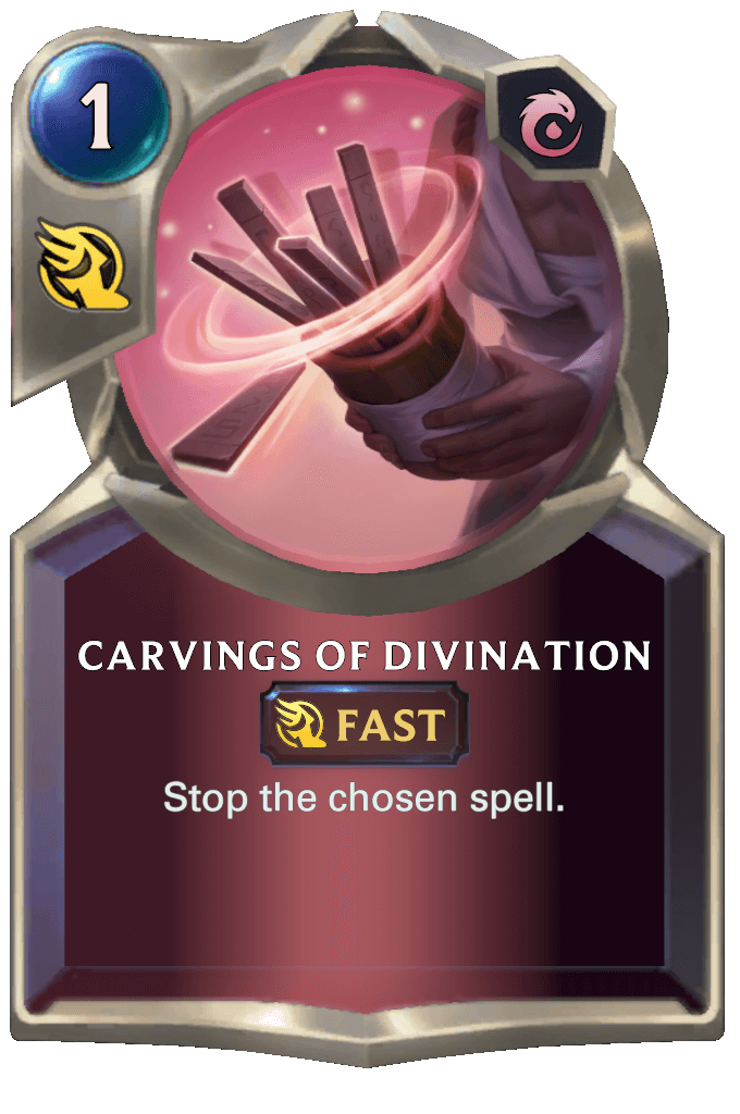 carvings of divination lor card