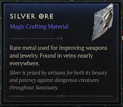 silver ore diablo 4