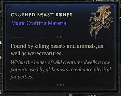 crushed beast bones diablo 4