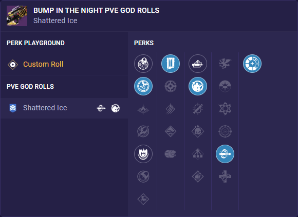 bump in the night pve build