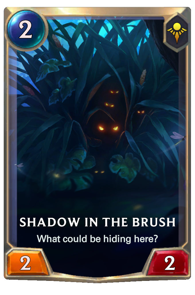 Shadow in the Brush lor card