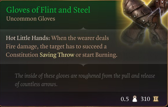 Gloves of Flint and Steel
