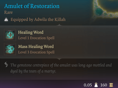 amulet of restoration