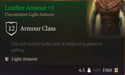 leather armor +1