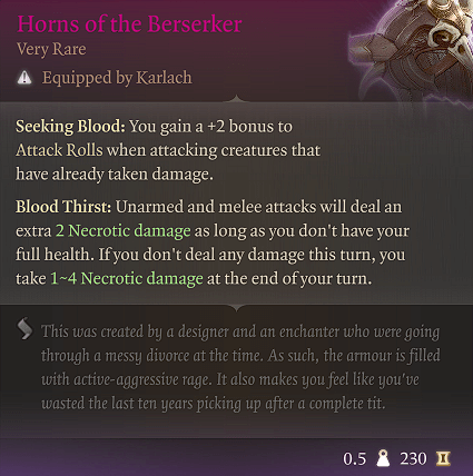 horns of the berserker