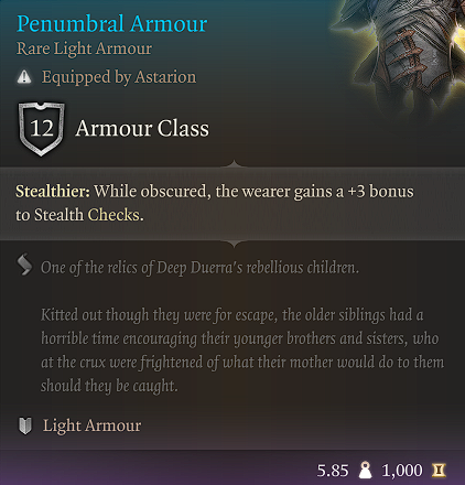 penumbral armor