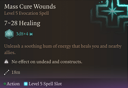 mass cure wounds