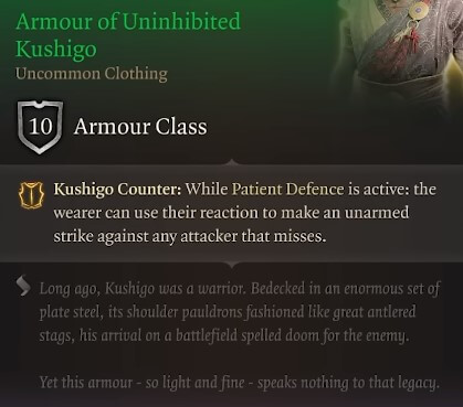 armour of uninhibited kushigo