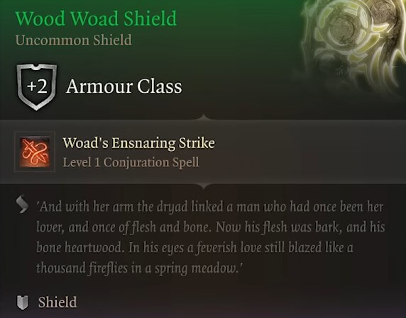 wood woad shield