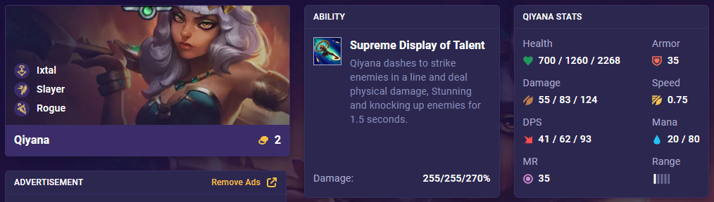 TFT Set 9.5 Qiyana Ability