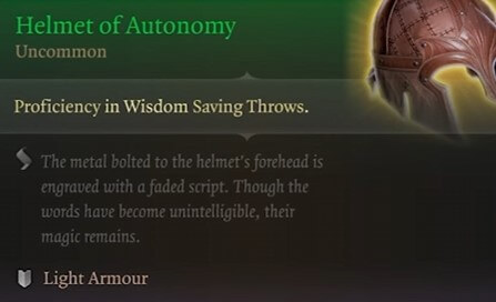 helmet of autonomy