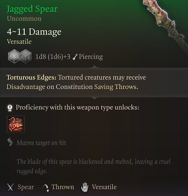 jagged spear