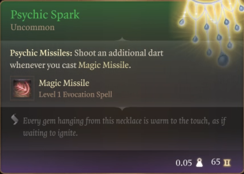 BG3 psychic spark