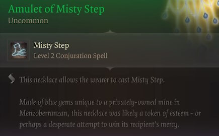amulet of misty step