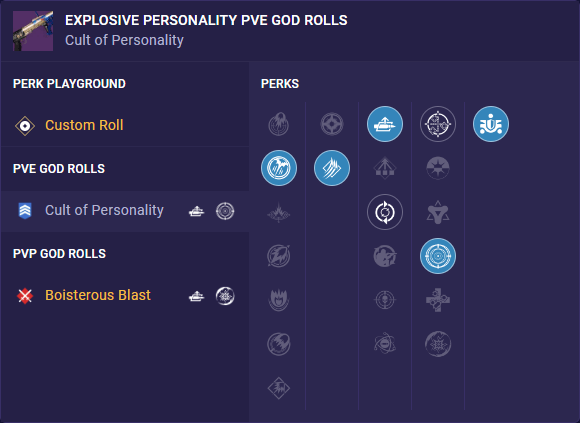 exploive personality roll
