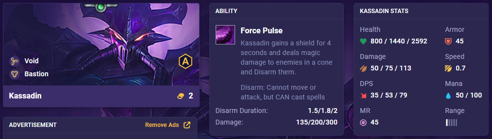 TFT Set 9.5 Kassadin