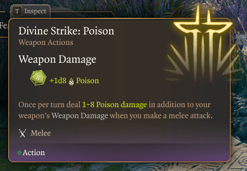 divine strike poison