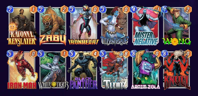 Marvel Snap Negative Deck