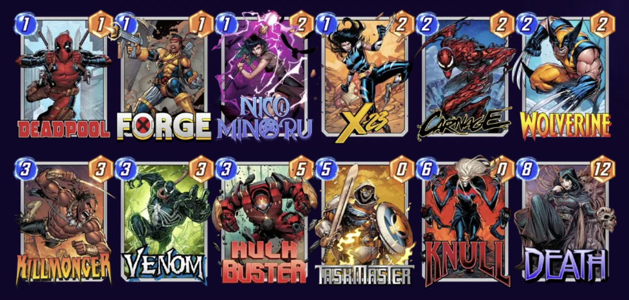 Marvel Snap Deadpool Deck November