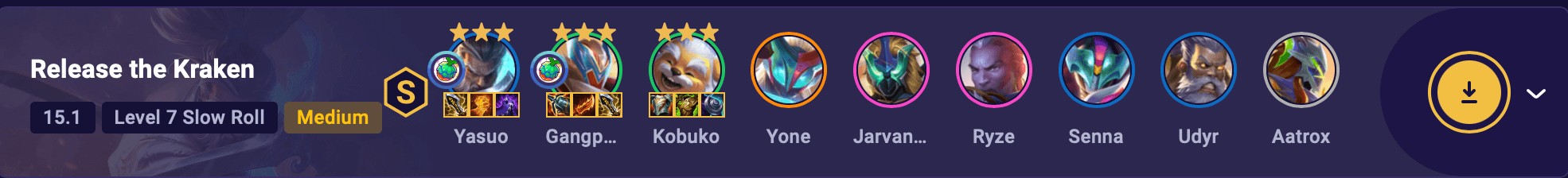 TFT Set 15 Release the Kraken