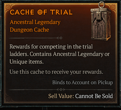 cache of trial