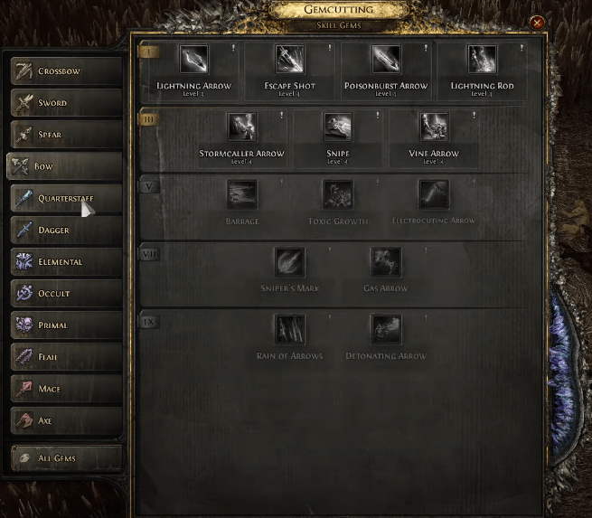 PoE 2 Bow Skill Gems