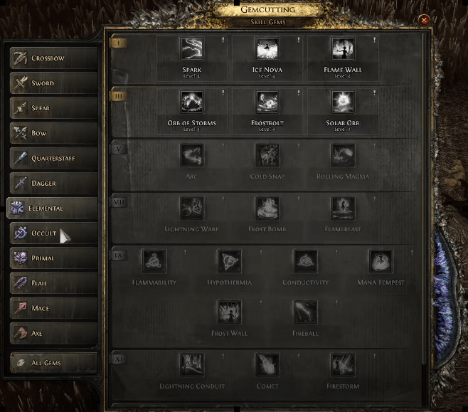 PoE 2 Elemental Skill Gems