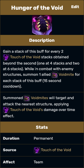 Void Grubs Buffs