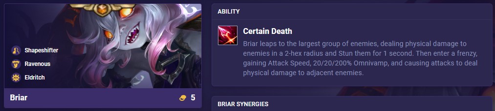 TFT Set 12 Briar Ability